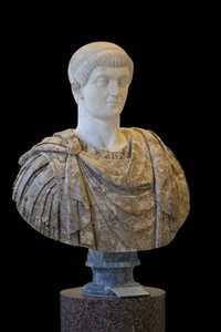 Konstantin I (337 - 350 n. Chr.) Skulptur, römische Kunst von Roman Roman