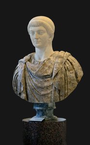 Konstantin I. (337 - 350 n. Chr.) Skulptur, römische Kunst von Roman Roman