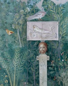Detail aus einem Gartenbild, Haus des Goldenen Armbands, aus Pompeji von Roman Roman
