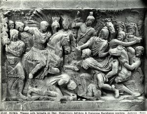 Detail des großen Trajan-Frieses im Konstantinsbogen, Römisches Forum