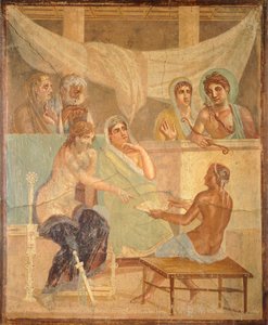 Fresko, das Admetus und Alcestis darstellt, aus Pompeji (UNESCO-Welterbeliste)