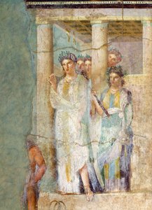 Fresko, das Iphigenie in Tauris darstellt, aus dem Haus des Pinario Ceriale in Pompeji, Kampanien, römische Zivilisation