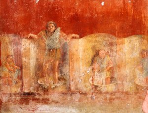 Fresko, das Wäscher darstellt, aus Pompeji (UNESCO-Welterbeliste)