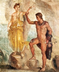 Fresko, das Perseus und Andromeda darstellt