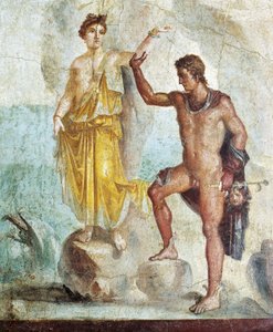 Fresko, das Perseus zeigt, wie er Andromeda befreit, aus dem Haus der Dioskuren, Pompeji