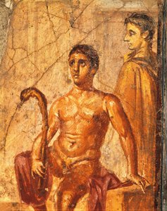 Fresko, das Selene und Endymion darstellt, aus dem Haus des Jahrhunderts, Pompeji, Kampanien, Italien von Roman Roman