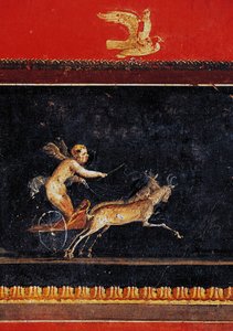 Fries mit Amor, Haus der Vettii, Pompeji (UNESCO-Welterbeliste) von Roman Roman