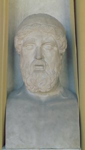 Hermetische Büste von Anacreon (Marmor)