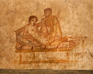 Italien, Region Kampanien, Provinz Neapel, Pompeji, Haus der Vettii, Erotisches Fresko