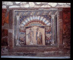 Neptun und Amphitrite. Wandmosaik aus dem Triclinium des Casa di Nettuno e Anfitrite, 5. Jahrhundert v. Chr. - 1. Jahrhundert n. Chr. von Roman Roman