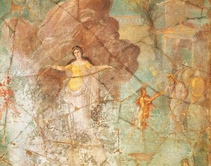 Perseus und Andromeda, Fresko aus dem Haus des Priesters Amandus, Pompeji