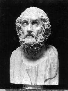 Porträtbüste von Homer, Kopie nach einem griechischen hellenistischen Original von Roman Roman
