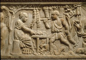 Darstellung eines Kronenherstellers (Relief)