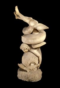 Römische Kunst: Eros auf einem Delphin von Roman Roman