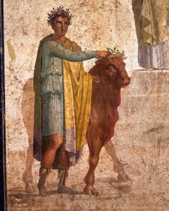 Römische Zivilisation, Fresko, das Jason und Pelias darstellt. Aus Pompeji