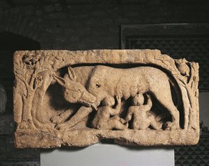 Romulus und Remus (Kalkstein) von Roman Roman