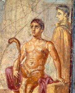 Selene und Endymion, Fresko aus dem Haus des Jahrhunderts, Pompeji, Kampanien, römische Zivilisation