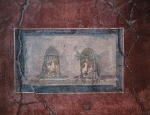 Zwei Theatermasken von Roman Roman