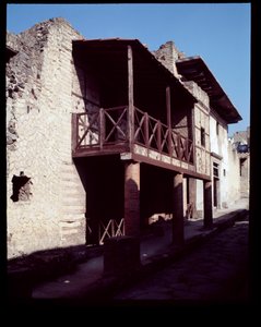 Ansicht des Hauses namens Casa a Graticcio, 5. Jahrhundert v. Chr. - 1. Jahrhundert n. Chr. von Roman Roman