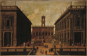 Ansicht der Piazza del Campidoglio, Rom