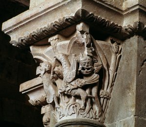 Entführung des Ganymed (gemeißeltes Kapital)