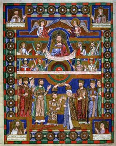 Krönung von Heinrich dem Löwen und seine Hochzeit mit Mathilde, aus dem Evangelium Heinrichs des Löwen