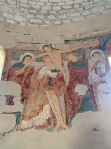 Die Kreuzabnahme, Kapelle Saint-Jean du Liget, Touraine von Romanesque