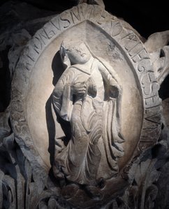 Töne des gregorianischen Gesangs: der zweite Ton, Kapital des Chors (Skulptur) von Romanesque