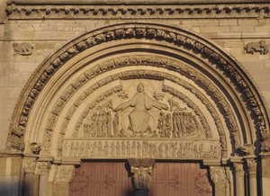 Tympanon der Kathedrale von Vézelay (Yonne 89)