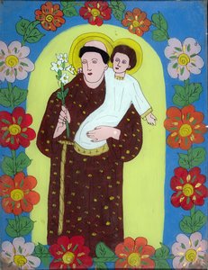 St. Antonius von Padua (1195-1231) aus Transsilvanien, 1950-80 von Romanian School