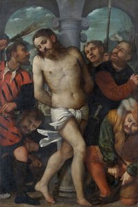 Die Geißelung, Rückseite Die Madonna der Barmherzigkeit, ca. 1540