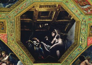 Kammer von Amor und Psyche, Psyche betrachtet Amor
