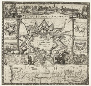 Siege von Rabenhaupt in Groningen in den Jahren 1672-1673 von Romeyn de Hooghe (attributed to)