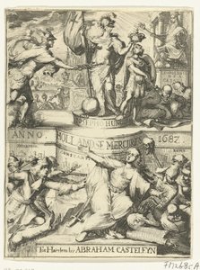 Titelseite für den Hollandsche Mercurius über das Jahr 1687 von Romeyn de Hooghe (attributed to)