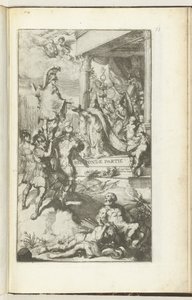 Titelblatt für den zweiten Teil von Guerres de Flandres von Romeyn de Hooghe (attributed to)