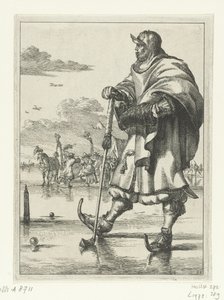 Modefiguren Nr. 11: Golfer auf dem Eis von Romeyn de Hooghe