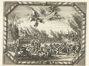 Französische Grausamkeiten in Bodegraven und Zwammerdam, 1672 von Romeyn de Hooghe