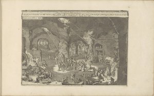 Höhlen auf Malta (Onderaerse Gront op Malta) (Les Indes Orientales et Occidentales et autres lieux) von Romeyn de Hooghe