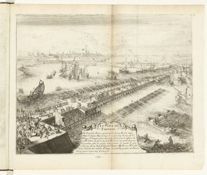 Schiffbrücke von Parma über die Schelde, 1585