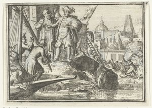 Titelblatt für das Pamphlet: De Geschooren Hoop, 1702 von Romeyn de Hooghe