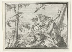 Titelseite für das Pamphlet: De Geplukte Tapoeijer, 1702