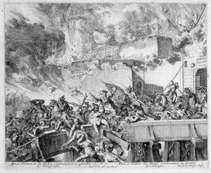 Wiener Druckzyklus, Explosion einer Mine und Gegenmine, Überfall auf die Türken, 1683
