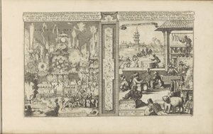 Feuerwerk und Musik (Les Indes Orientales et Occidentales et autres lieux) von Romeyn de Hooghe