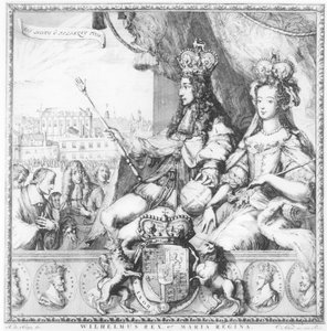 Wilhelm III. (1650-1702) und Maria II. (1662-94), gestochen vom Künstler, um 1690 von Romeyn de Hooghe