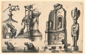 Architektonische Details im klassischen und pseudo-klassischen Stil