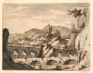 Bühnenbild, Aquädukt von Romolo Achille Liverani