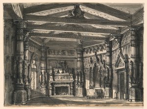 Bühnenbild, Inneres einer gotischen Halle