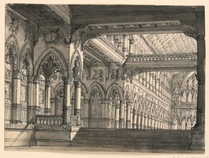 Bühnenbild, Inneres einer gotischen Halle