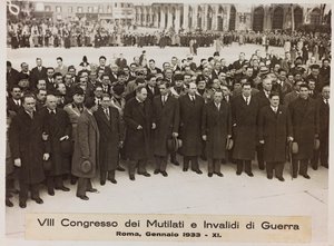 "VIII. Kongress der Kriegsversehrten und Invaliden - Rom, Januar 1933 - 11" (s/w Foto)