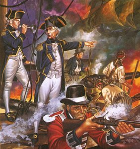 Nelson in der Schlacht von Trafalgar